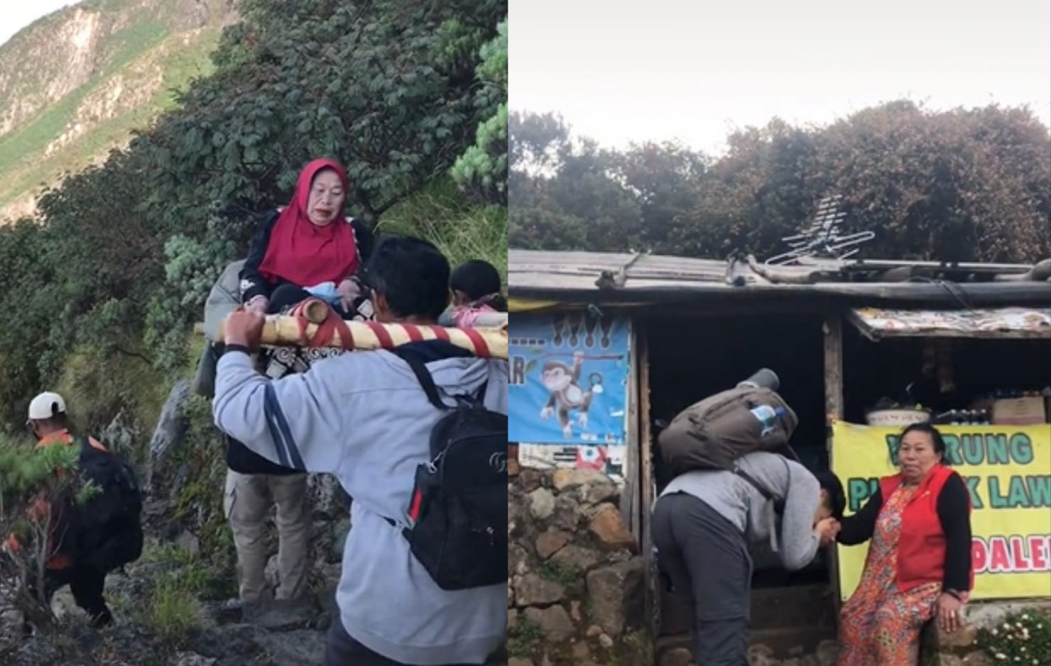 VIDEO VIRAL MBOK YEM, PEMILIK WARUNG DI PUNCAK GUNUNG LAWU YANG DITANDU TURUN GUNUNG UNTUK MERAYAKAN LEBARAN